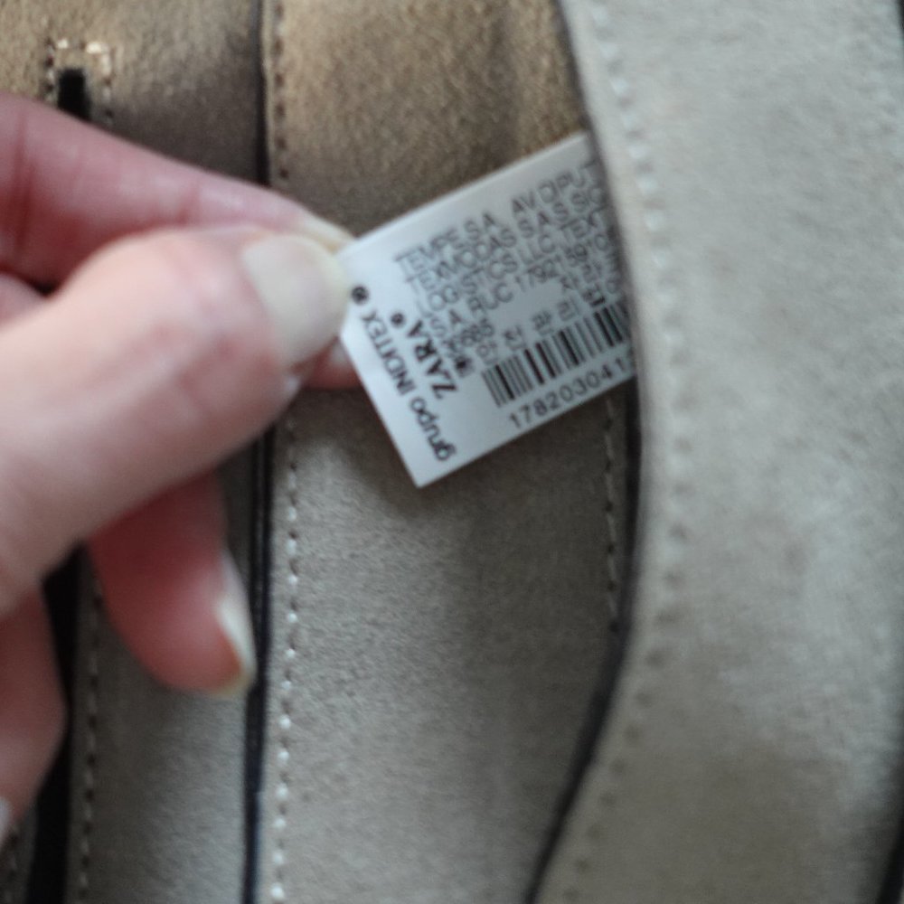 Zara Tan Beige Suede Utility Style Belt Bag - Picture 10 of 11